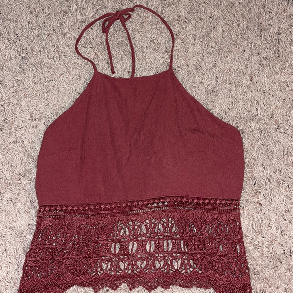 Mauve halter tank top AMERICAN EAGE